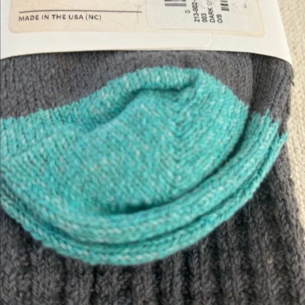 AMERICAN TRENCH BUNDLE OF TWO PAIR of Grey Waffle Crew Socks, size 6-10, NWT